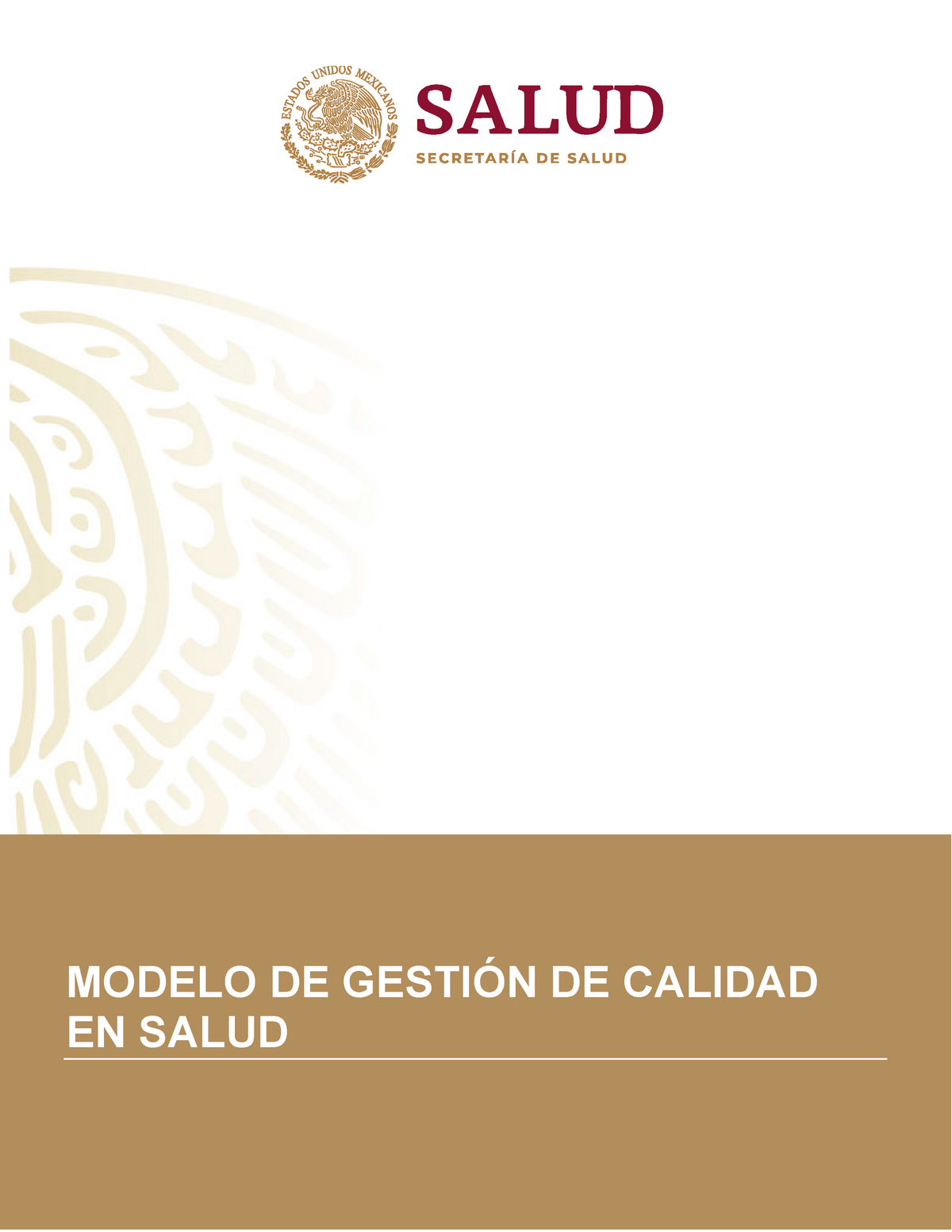 Modelo de Gestion de Calidad S 2021 - MODELO DE GESTIÓN DE CALIDAD EN SALUD  DIRECTORIO Dr. Jorge - Studocu