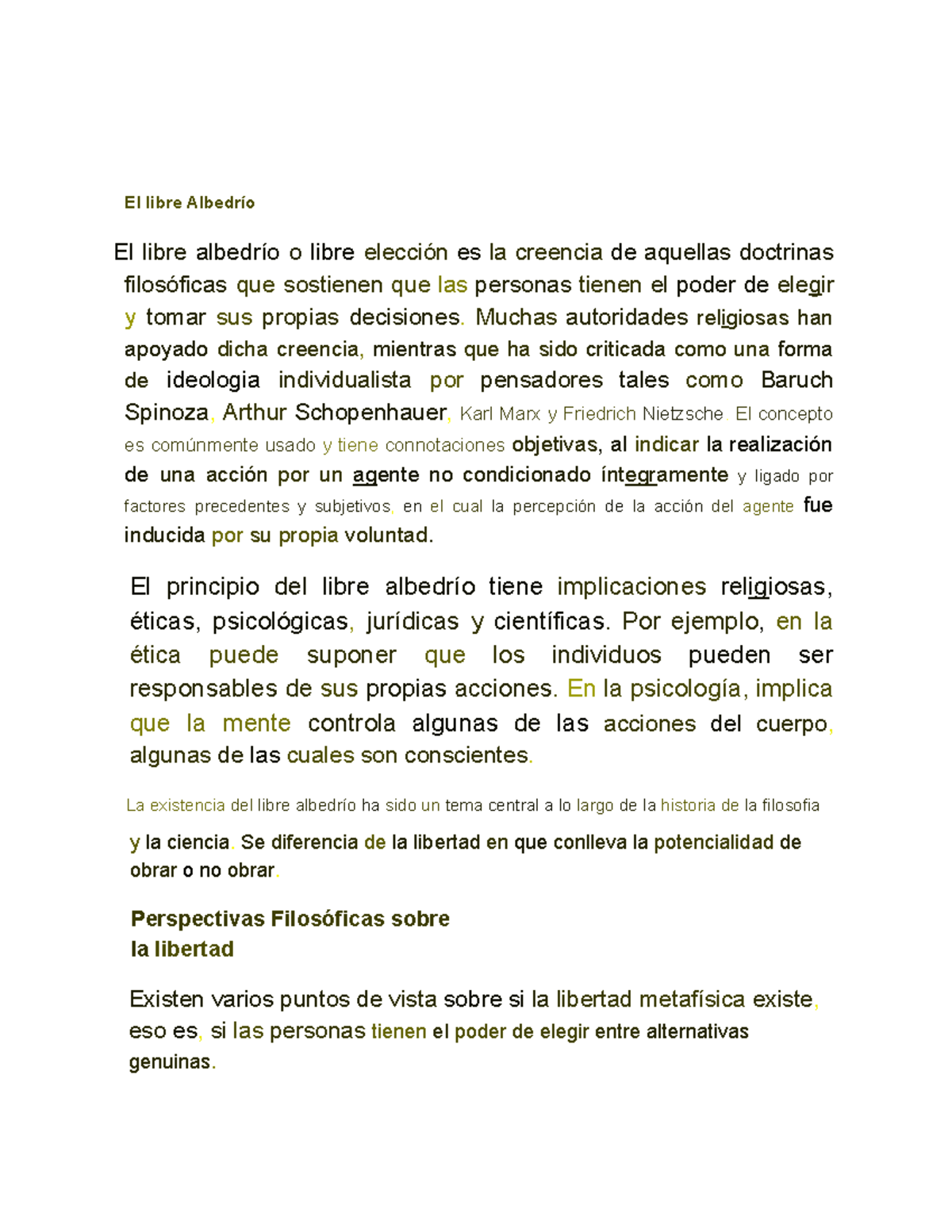 El Libre Albedrío Filosofia Ellibrealbedrío El Libre Albedrío O Libre Elecciónesla Creencia 1347