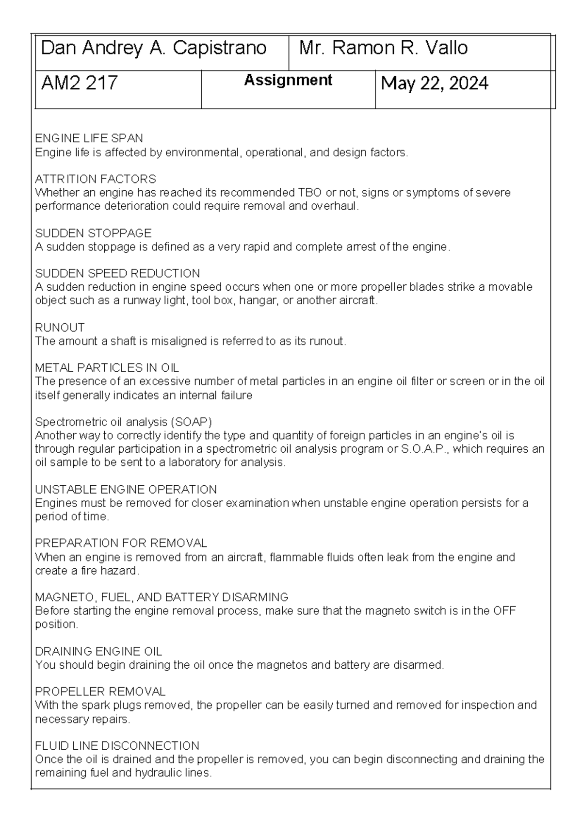 Format - Dan Andrey A. Capistrano Mr. Ramon R. Vallo AM2 217 Assignment ...