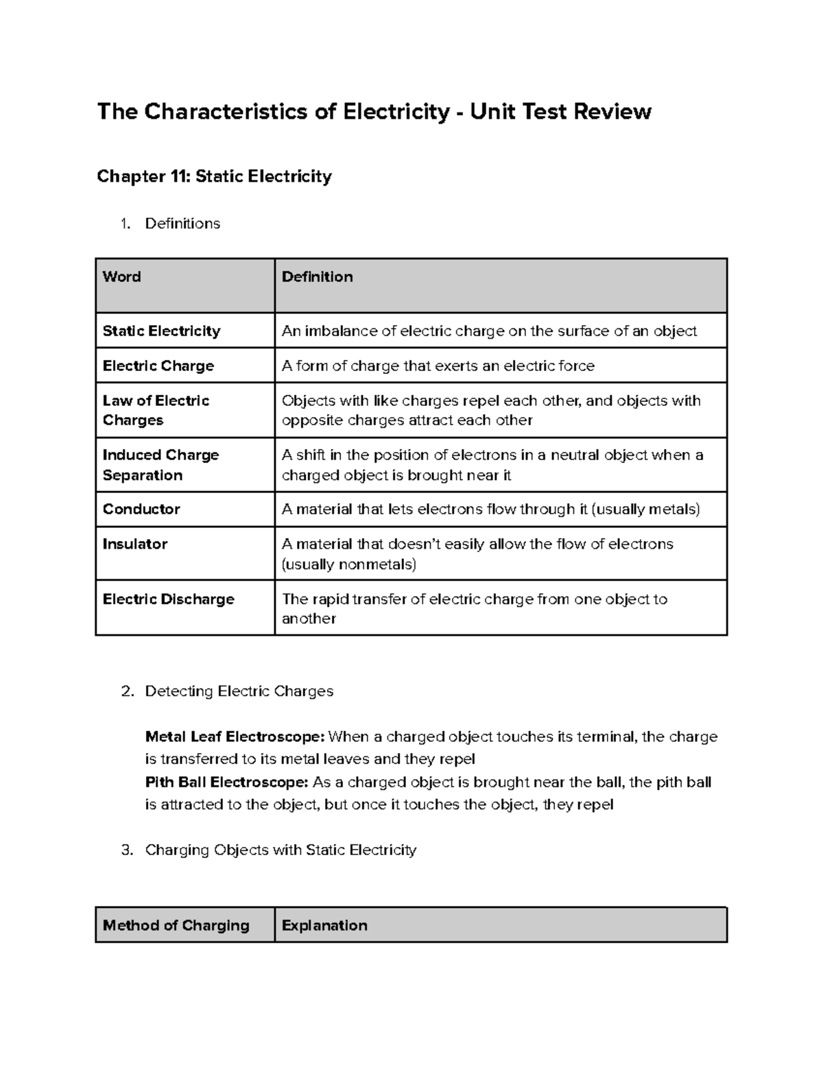 SNC1D (Grade 9 Science) - Physics Summary/Test Review - The ...