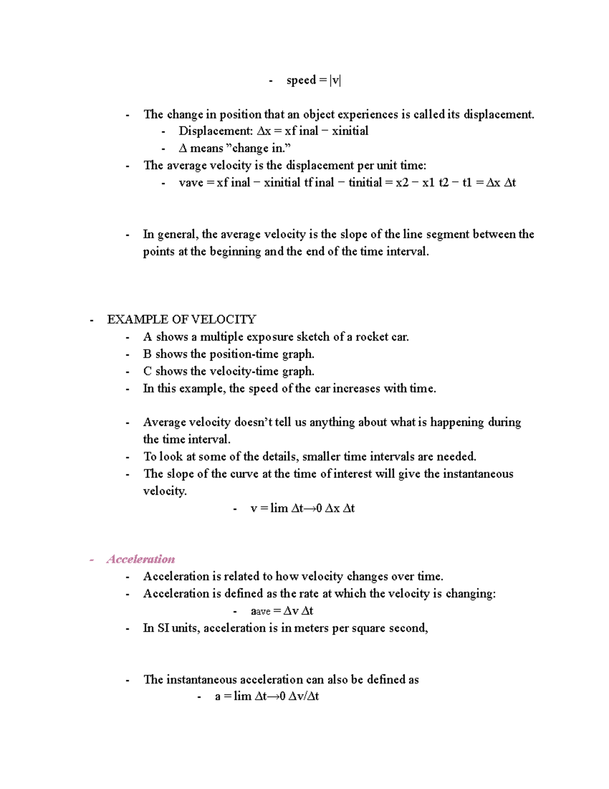 physics-chapter-2-google-docs4-speed-v-the-change-in-position