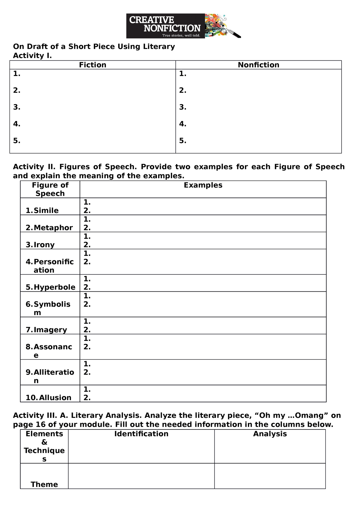 creative-nonfiction-activity-sheets-4th-secondary-education-major-in