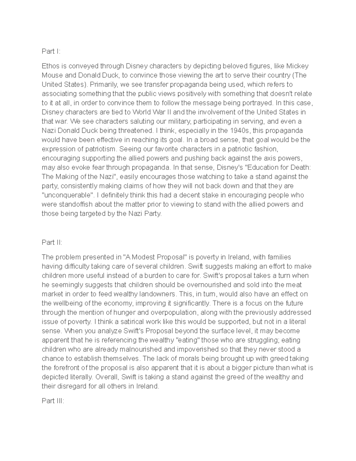 APW Module 11 - Part I: Ethos is conveyed through Disney characters by ...