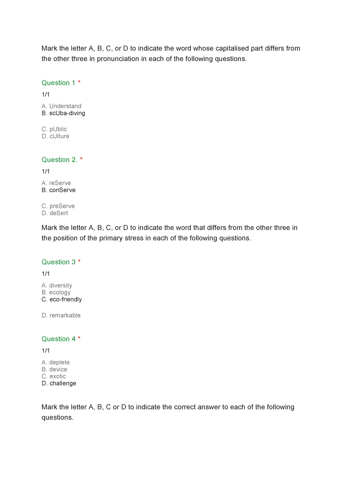 đề Ngày 29 - đề Ngày 29 - Mark The Letter A, B, C, Or D To Indicate The ...