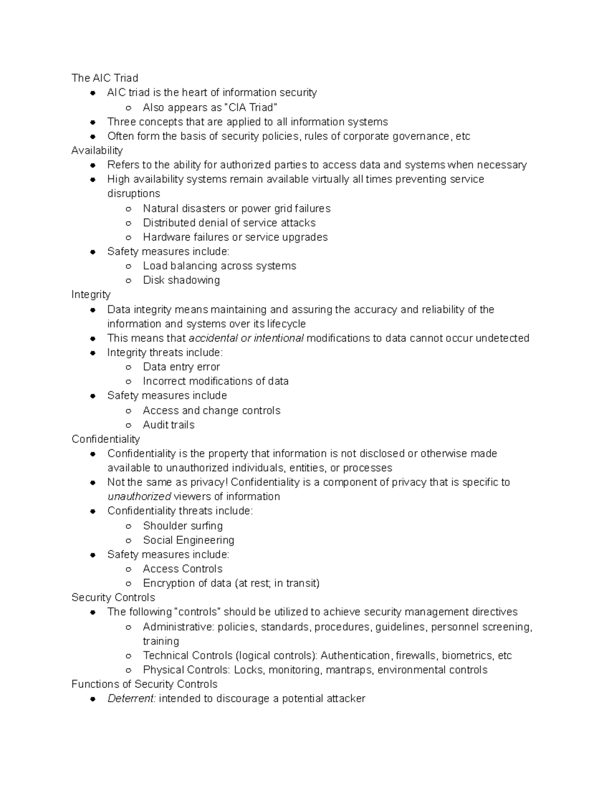 Project Management Mist Notes 919 The Aic Triad Aic Triad Is The