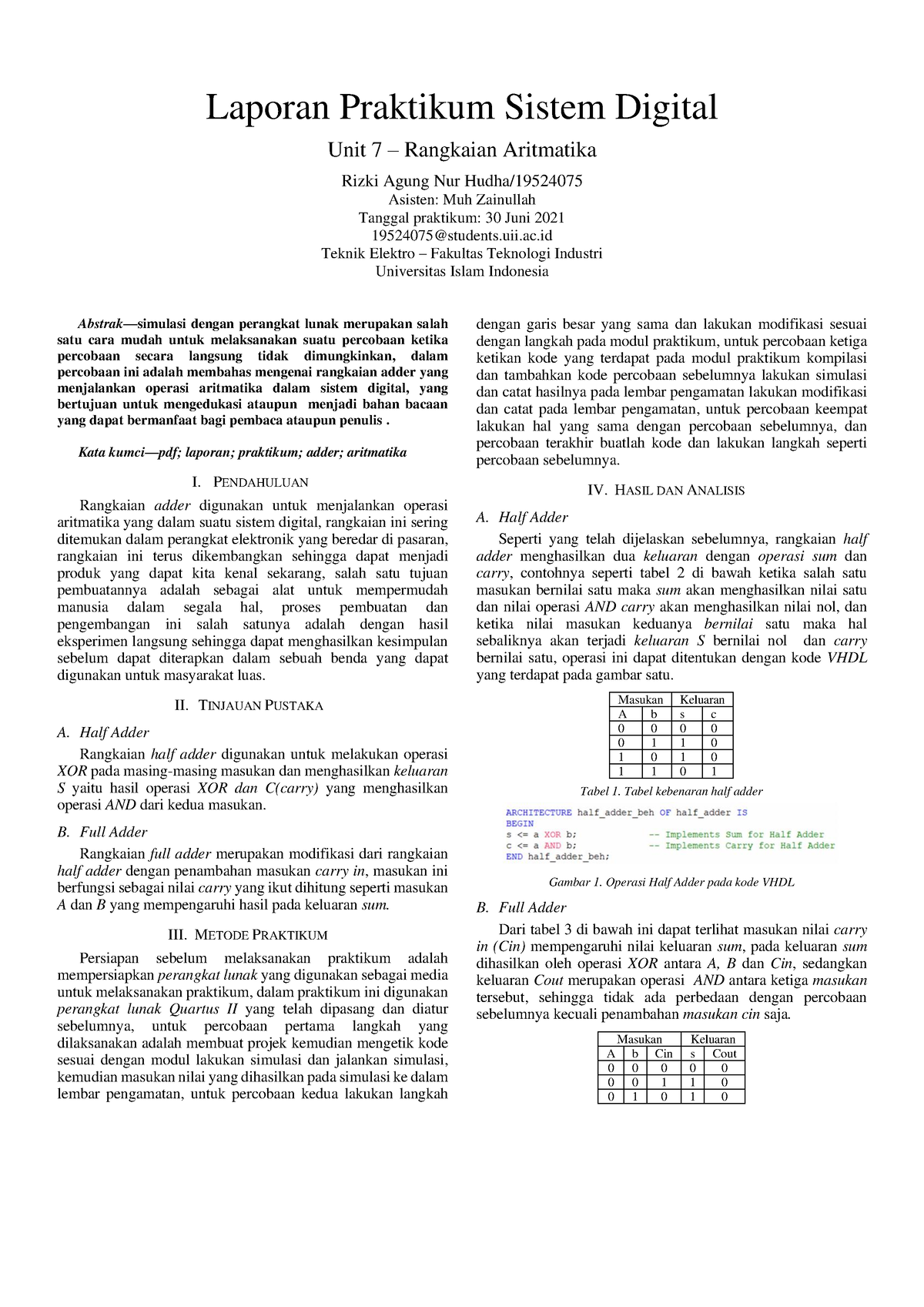 19524075 UNIT7 - Laporan Praktikum Sistem Digital Teknik Elektro ...