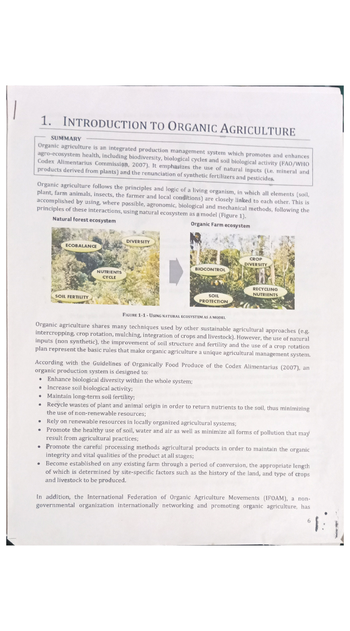1 Intro to Org Agri - im studying well in this school - 1. INTRODUCTION ...