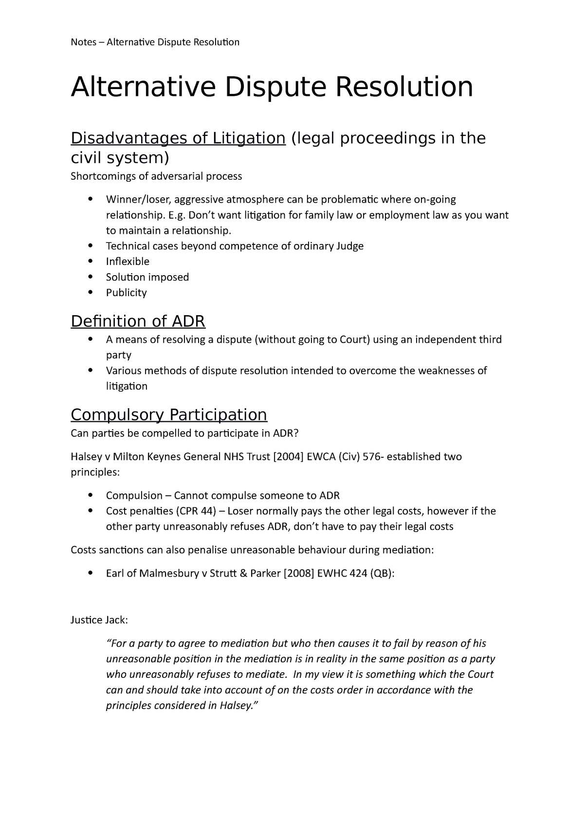 essay on alternative dispute resolution system