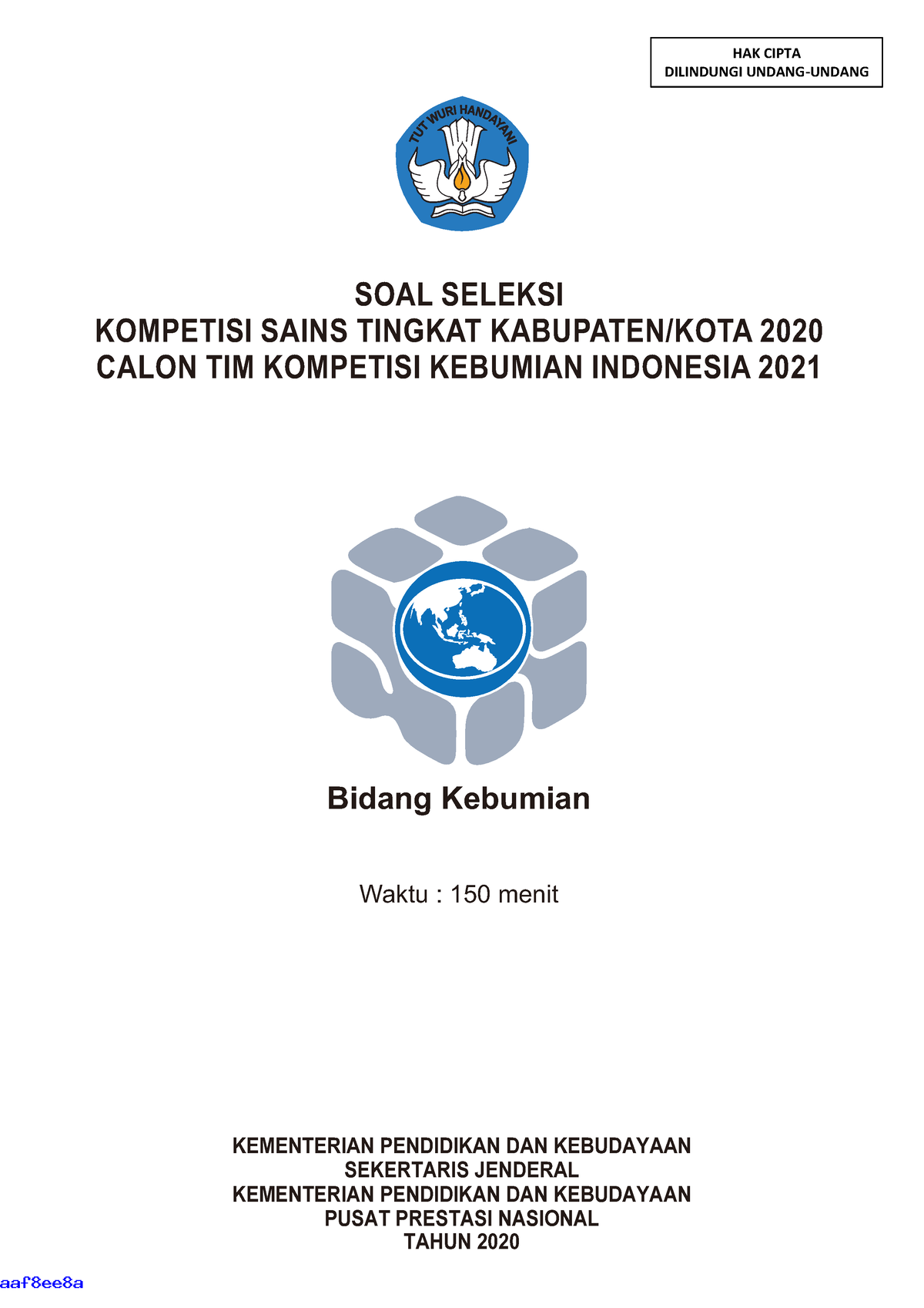 SOAL KSN-K Kebumian SMA 2020 - SOAL SELEKSI KOMPETISI SAINS TINGKAT ...