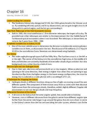 Chapter 12 Notes - Professor Jason Gilchrist - AST 102 - Greenville ...