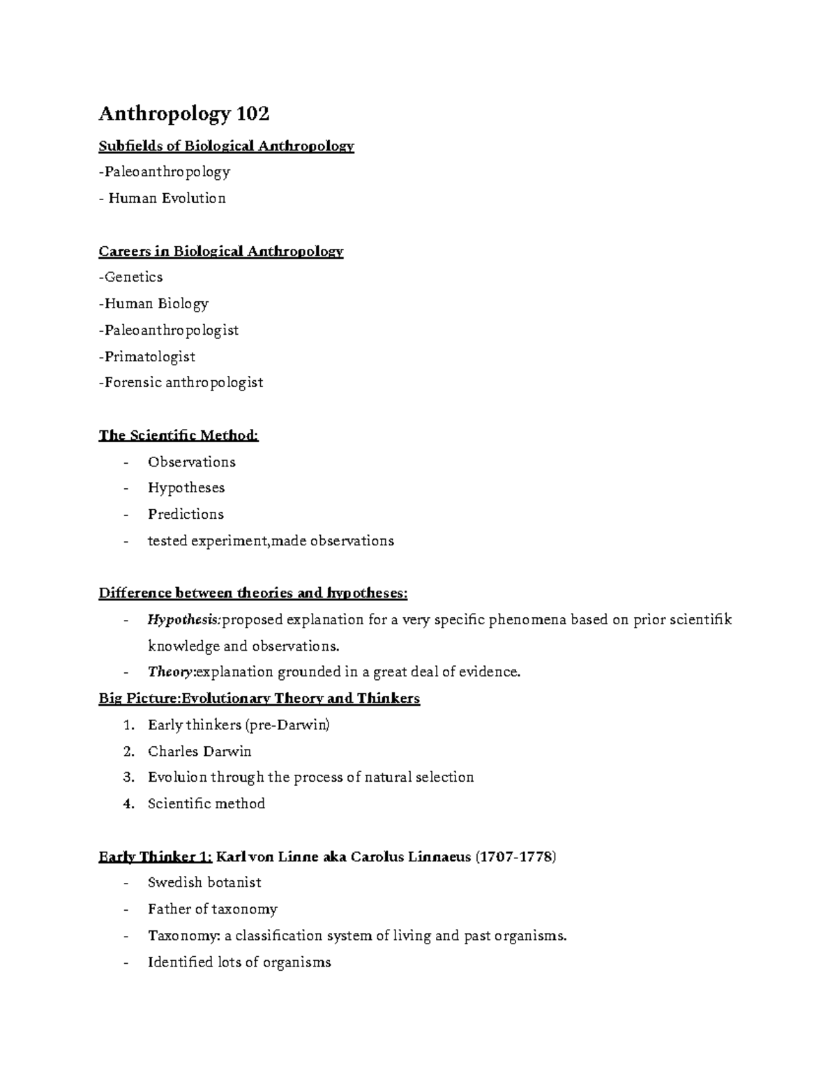 Anth 102 Notebook - These are the notes I've written throughout the ...