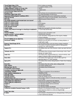 Atsc 113 Notes - Note - FLYING WEATHER Topic 1: Clouds, Ceiling ...