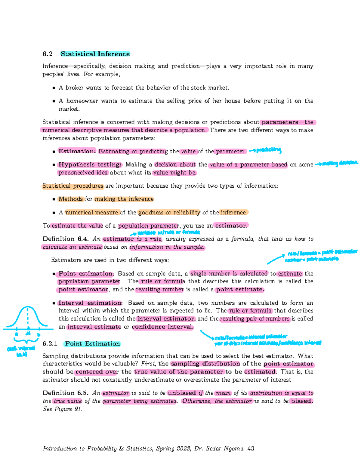 Lecture Note 2 - Inferential Stats - 6 Statistical Inference Inference ...