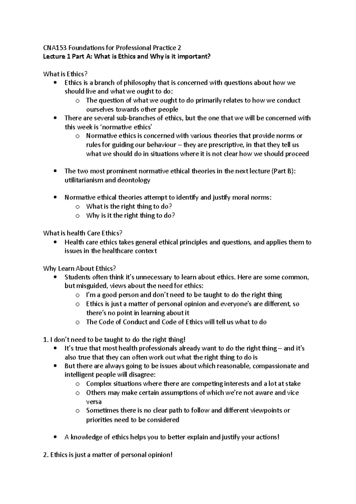 CNA 153 week 1 content - Lecture notes 1 - CNA153 Foundations for ...