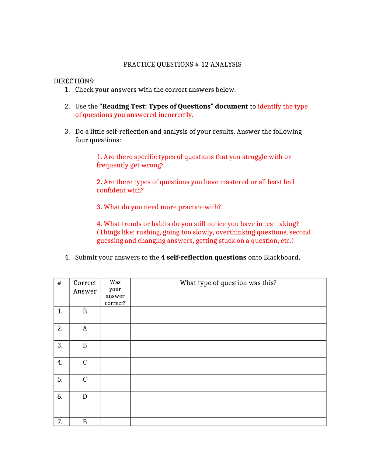 Practice Questions #12 Analysis - PRACTICE QUESTIONS # 12 ANALYSIS ...