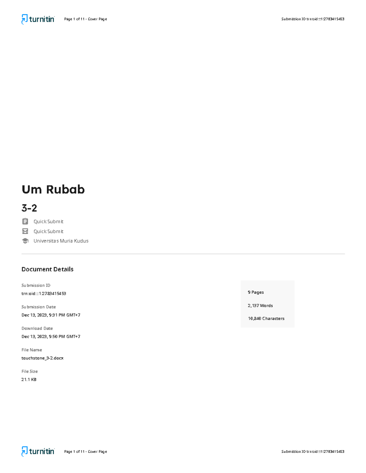 Touchstone 3-2 - assignemnt - Universitas Muria Kudus Quick Submit ...