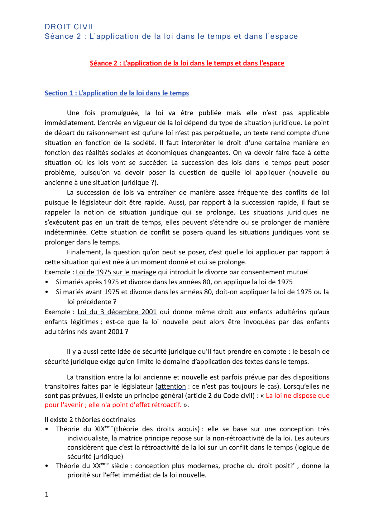 dissertation l'application de la loi dans l'espace