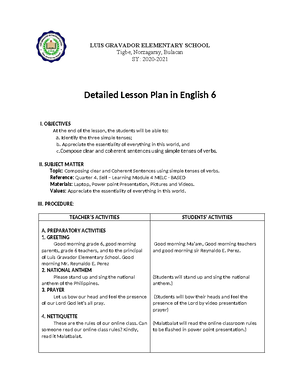 DLL Mapeh 6 Q2 W5 - Daily Lesson Log - GRADES 1 to 12 DAILY LESSON LOG ...