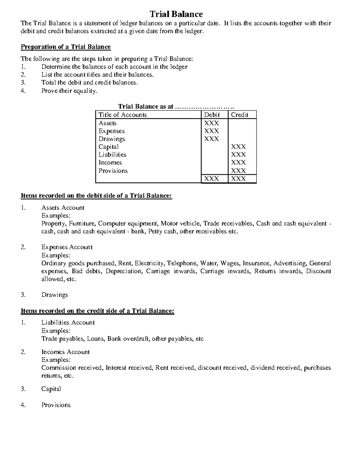 227010583-Trial-Balance - Trial Balance The Trial Balance is a ...