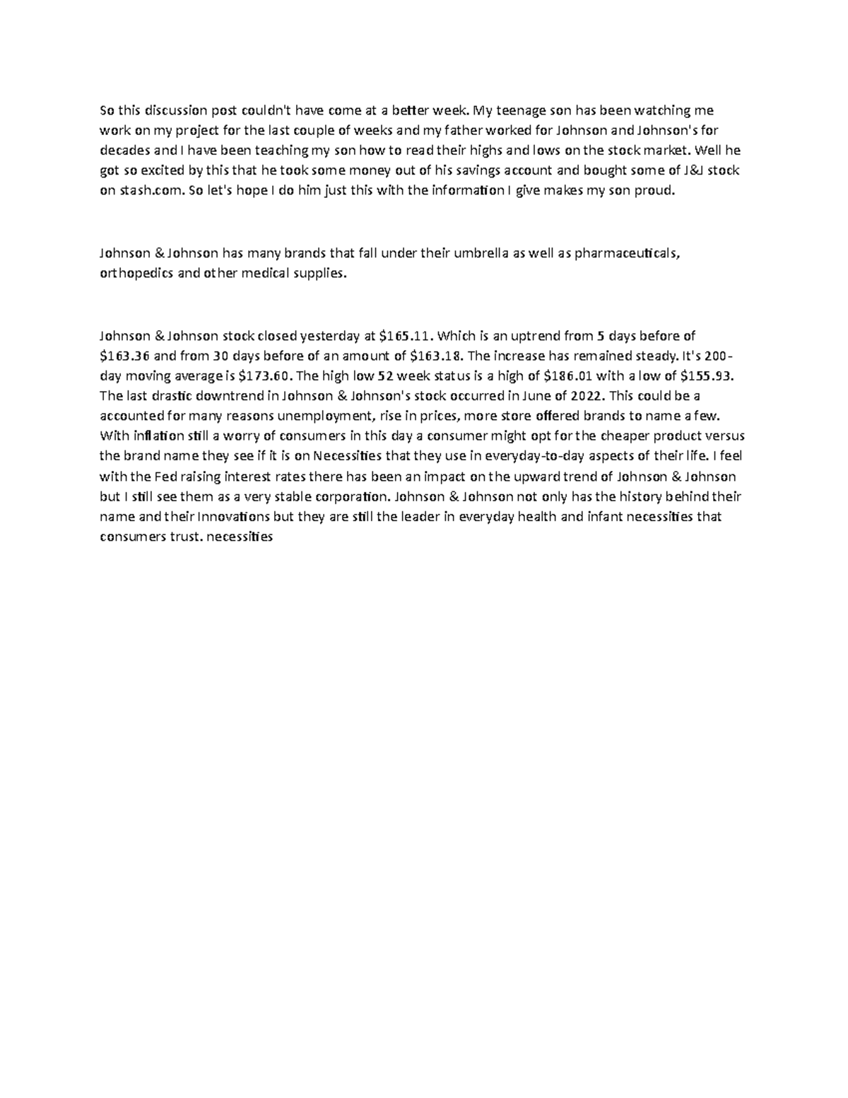 Discussion Fin 6 So this discussion post couldn't have come at a