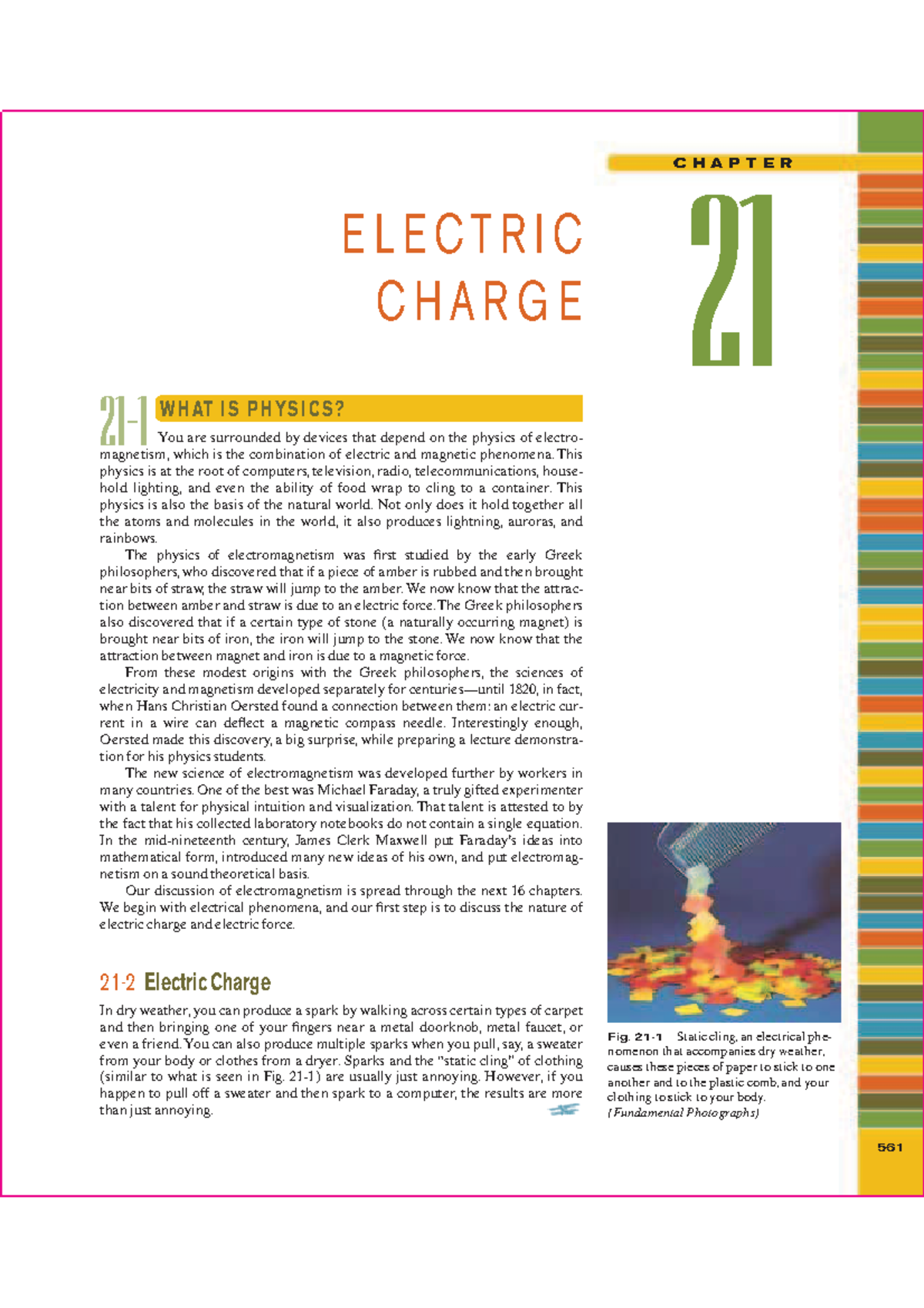 Fundamentals of Physics 9th Ch21-29 - C HAP TE R 21 E LECTR IC CHARGE ...