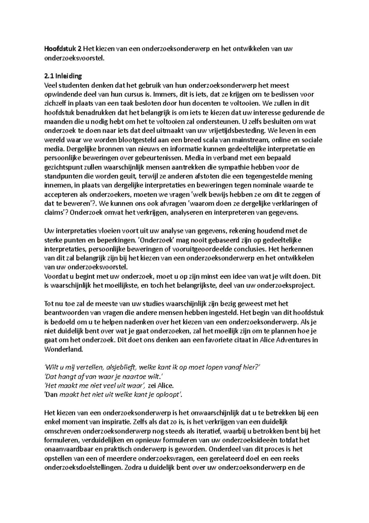 H2 NL Nederlandse vertaling hoofdstuk Hoofdstuk 2 Het kiezen van