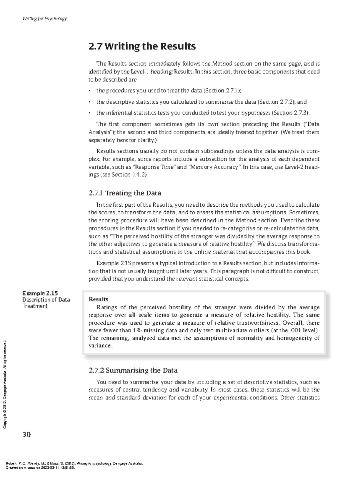 how to write psychology research reports and essays 9ed