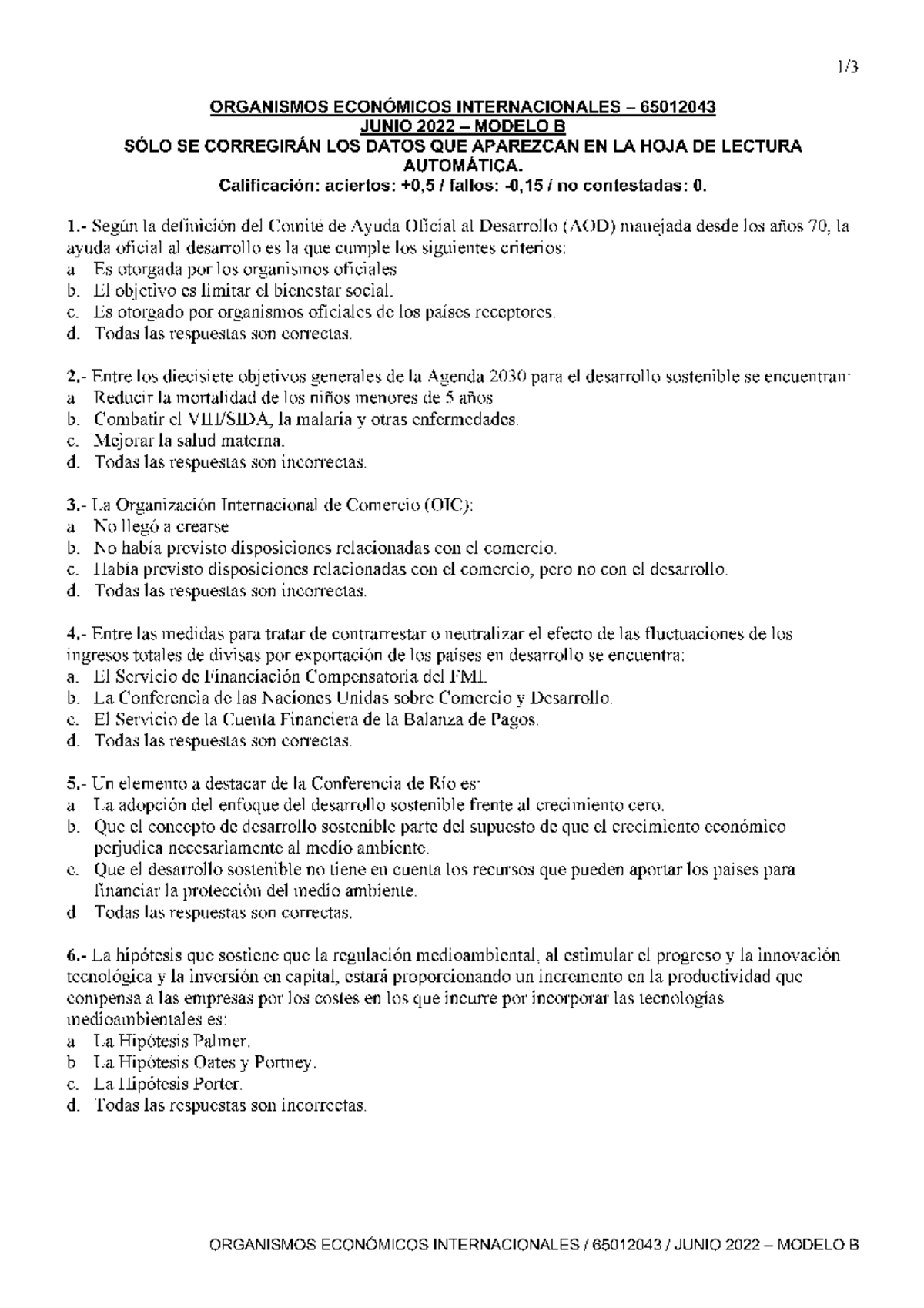 E 65012043 0 B22J2 - Enunciados Examen 2ª Semana Modelo B De 2022 ...