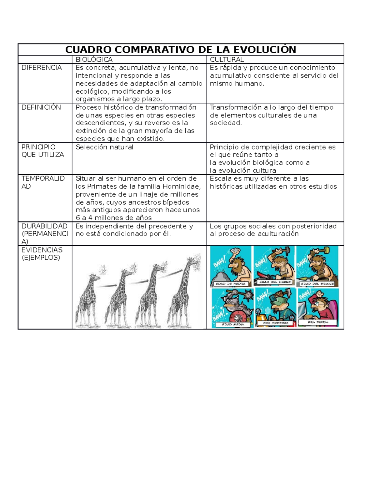 Cuadro Comparativo De La Evolución De La Antropología Medica Cuadro Comparativo De La