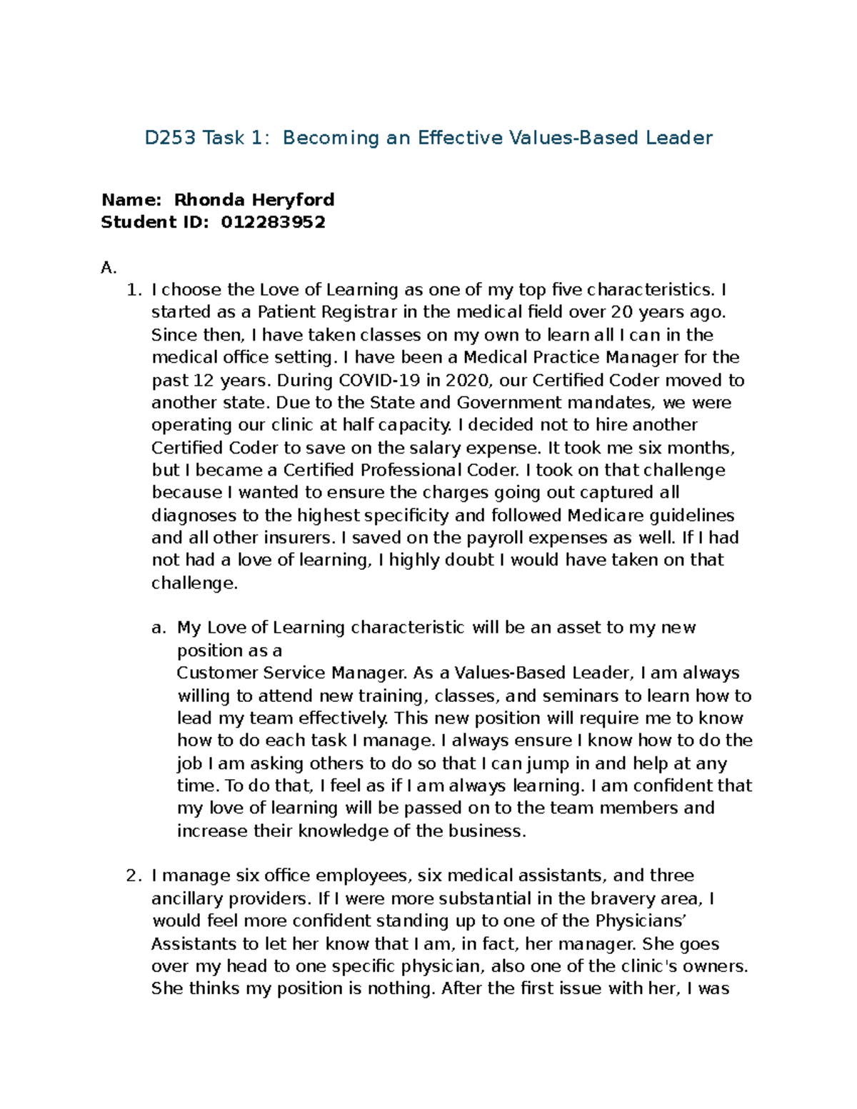 D253 Task 1 - This is my first submission for Task 1 - D253 Task 1 ...