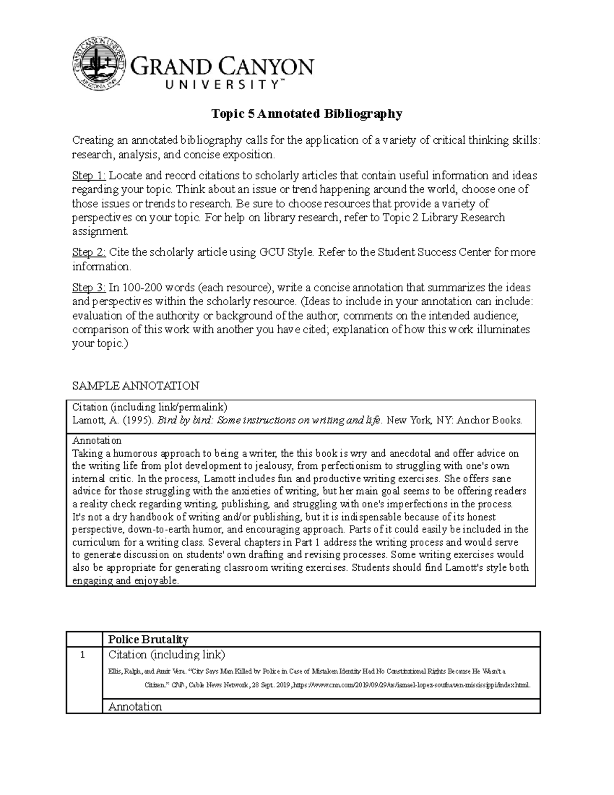 UNV-103 Topic 5 Annotated Bibliography - Topic 5 Annotated Bibliography ...