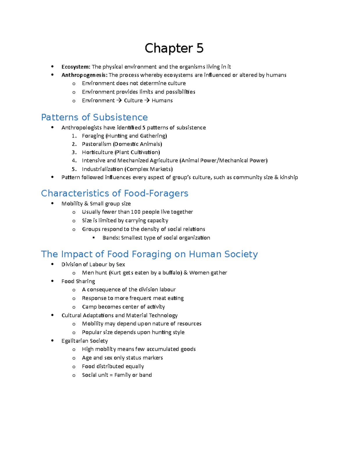 Chapter 5 - notes - Chapter 5 Ecosystem: The physical environment and ...