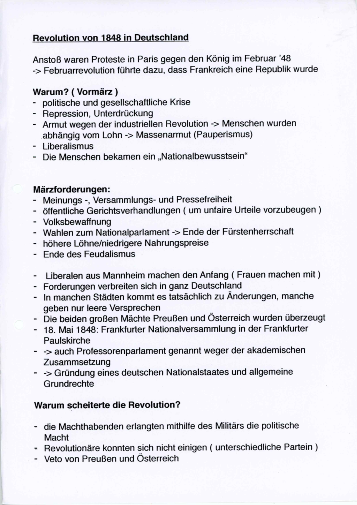 Die Revolution Von 1848. Scheitern Oder Erfolg? – TAGH