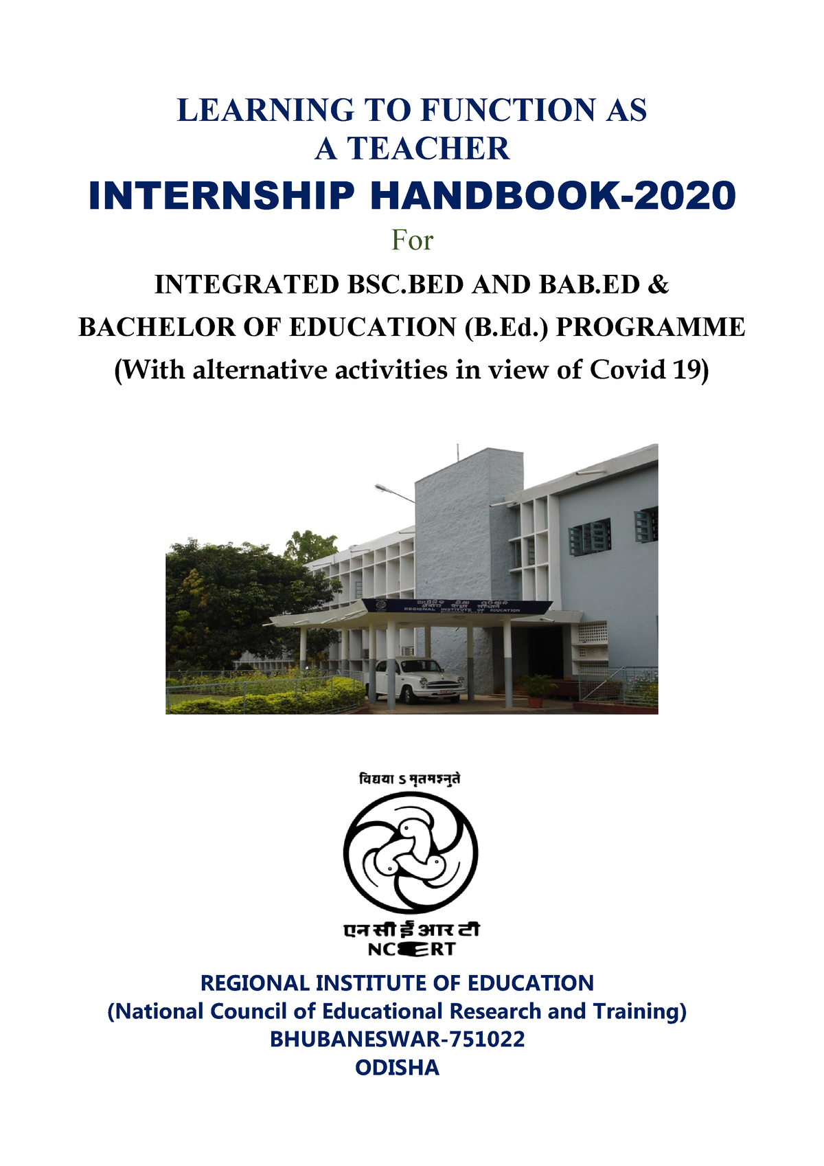 Final- Handbook-RIE-BBSR-2020-docx - LEARNING TO FUNCTION AS A TEACHER ...