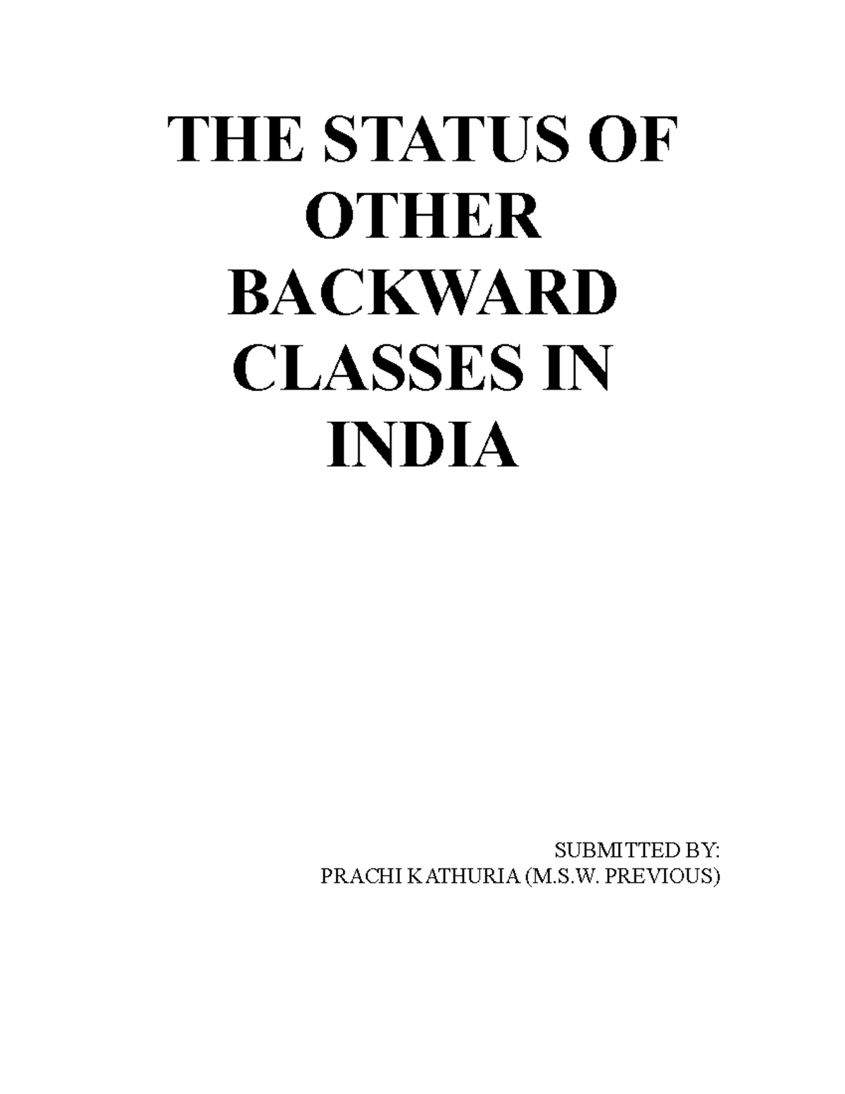 discuss-the-status-of-obc-in-india-the-status-of-other-backward