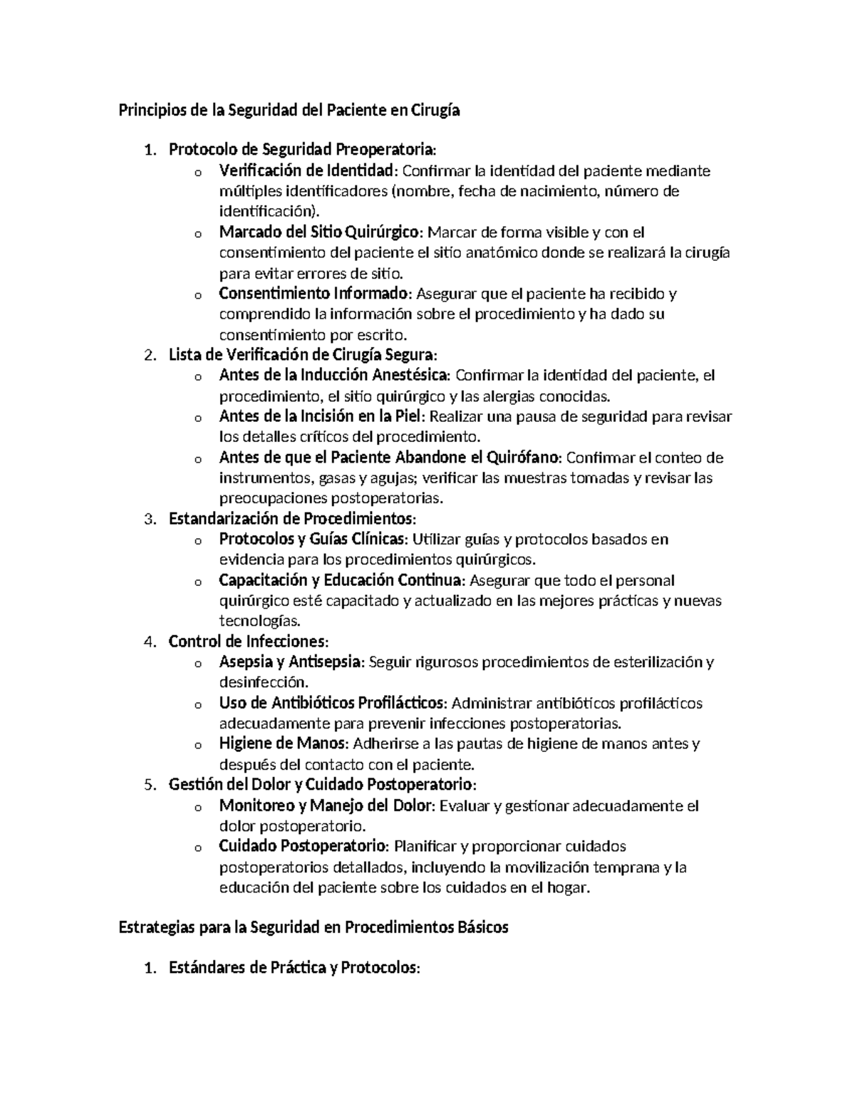 Principios de la Seguridad del Paciente en Cirugía - Protocolo de ...
