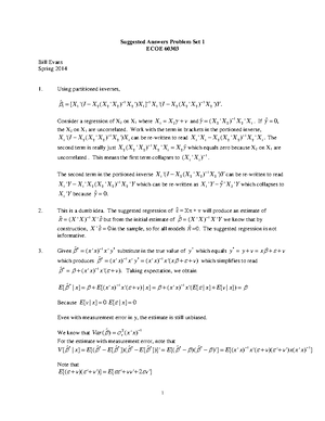 Problem set 1 - William N. Evans - Problem Set 1 ECON 60330 (Due: 5pm ...
