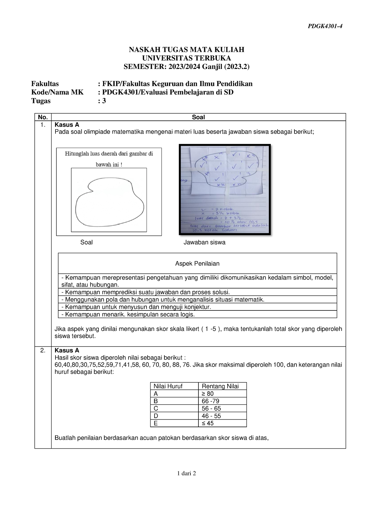 Soal Pdgk4301 Tmk3 4 - Jawab - PDGK4301- 4 1 Dari 2 NASKAH TUGAS MATA ...
