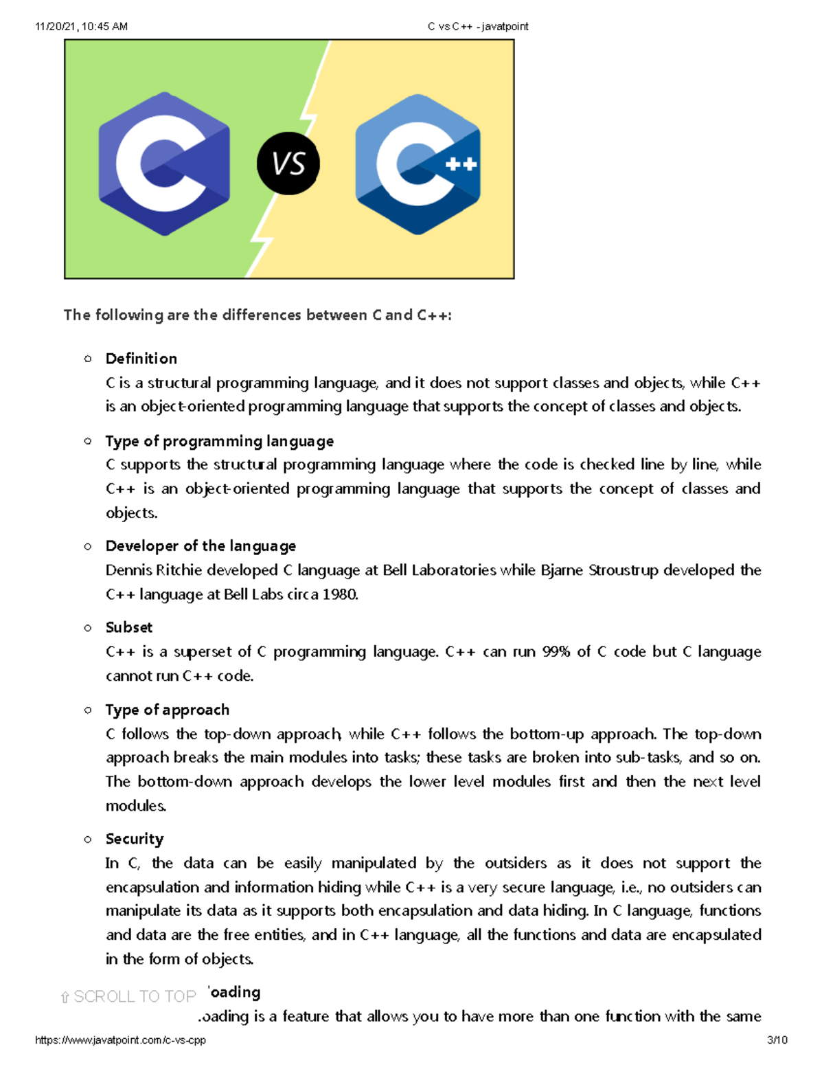 C++ Overloading - javatpoint