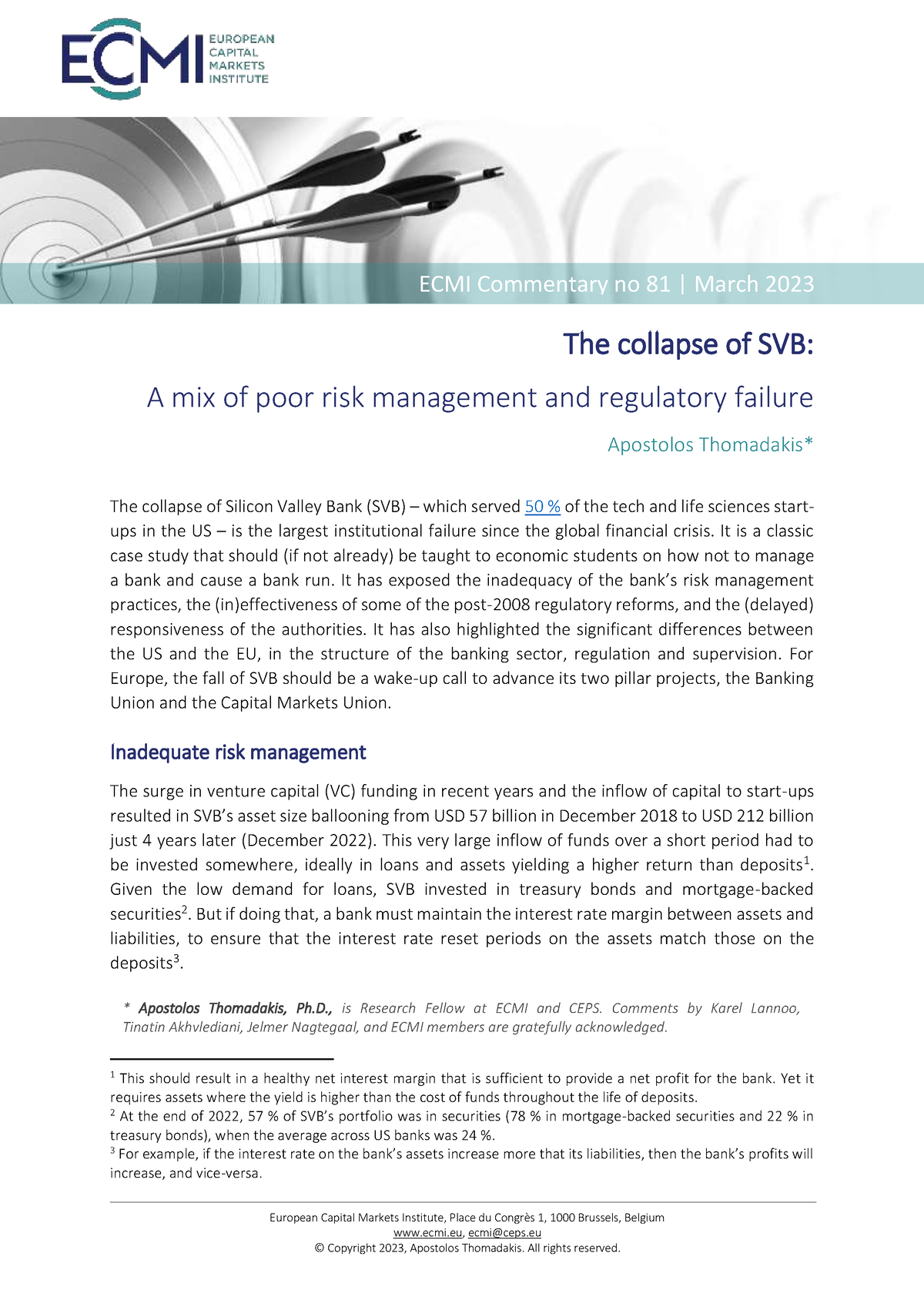 No 81 - the collapse of svb - a mix of poor risk management and ...