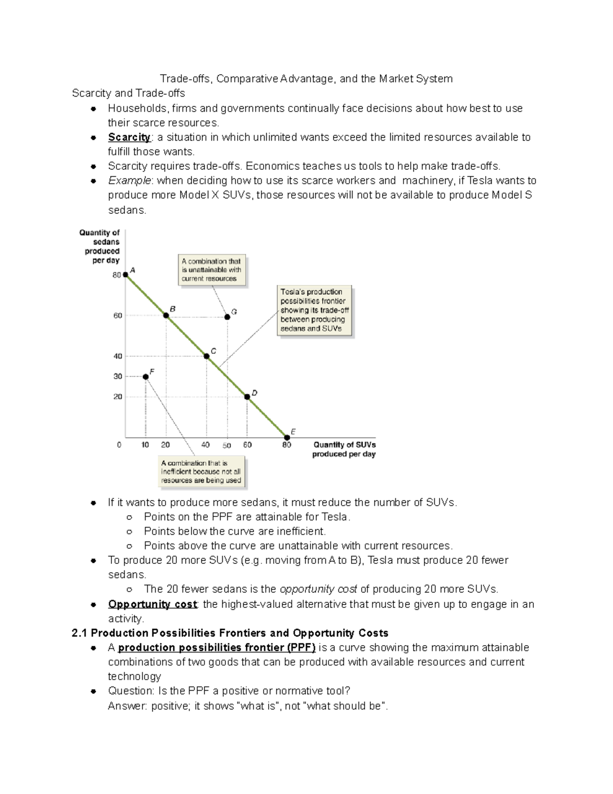 Chapter 2 - Notes with graphs - Comparative Advantage, and the Market ...