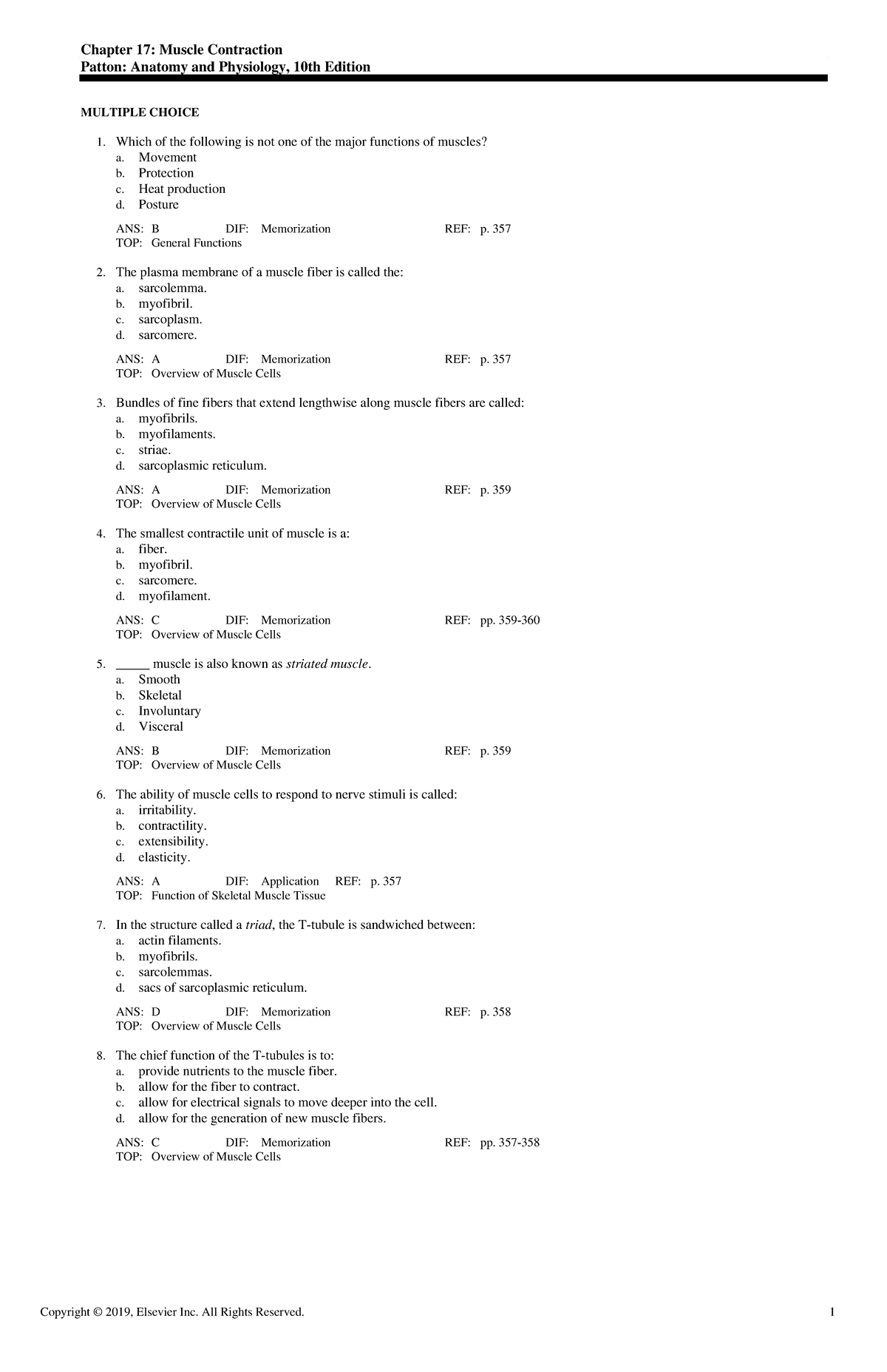 Exam View - Chapter 17 - BIO TEST BANK NURSING STUDY GUIDE ANATOMY ...