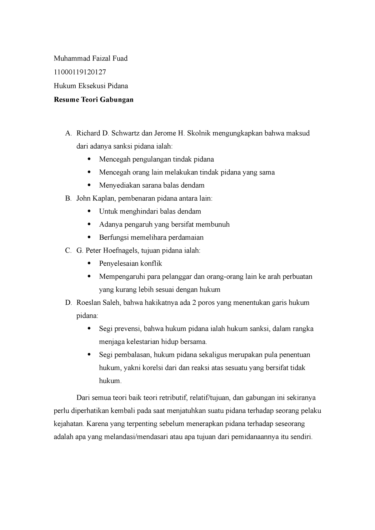 Resume 6 Materi Hukum Eksekusi Pidana (B) - Muhammad Faizal Fuad ...