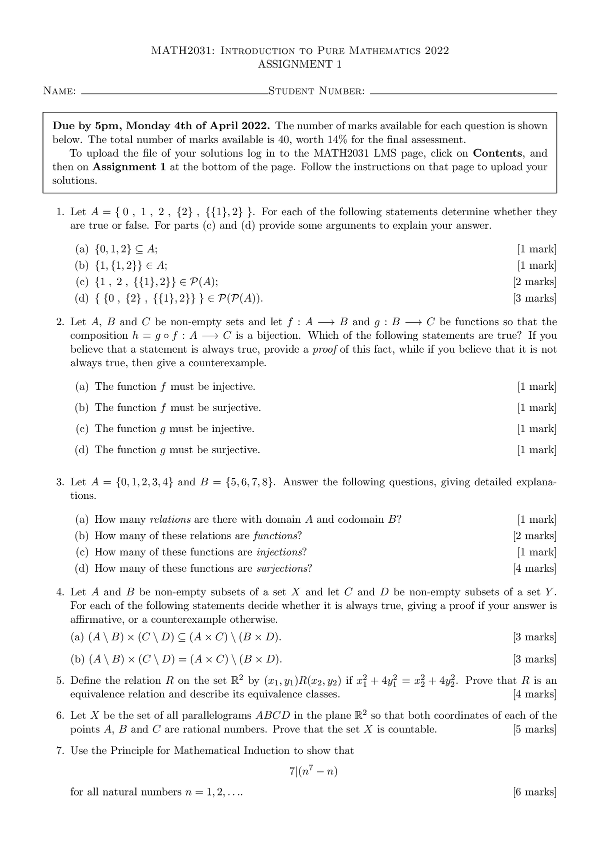 math 202 assignment 1 solution 2022