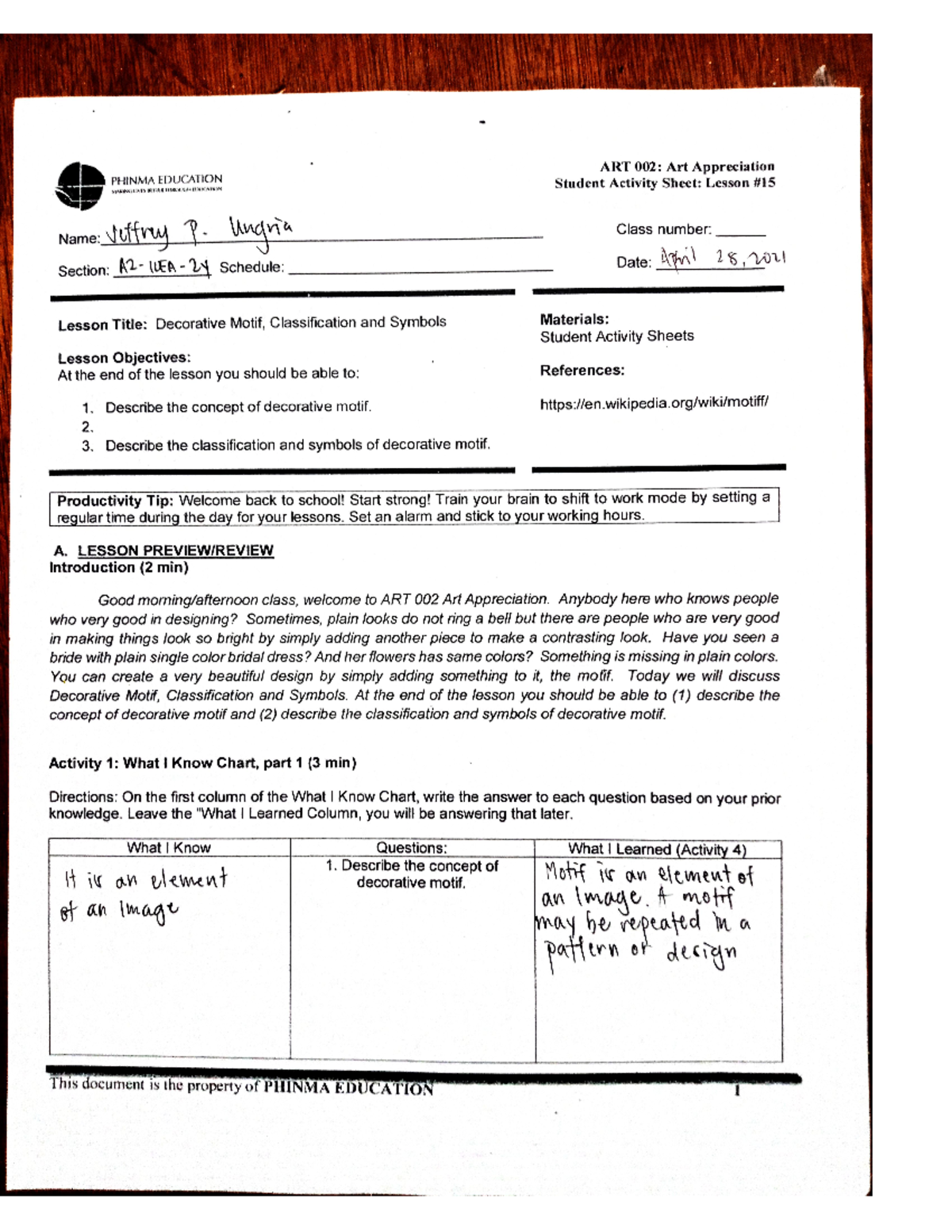 Decorative motif, classification and symbols Civil Engineering Studocu