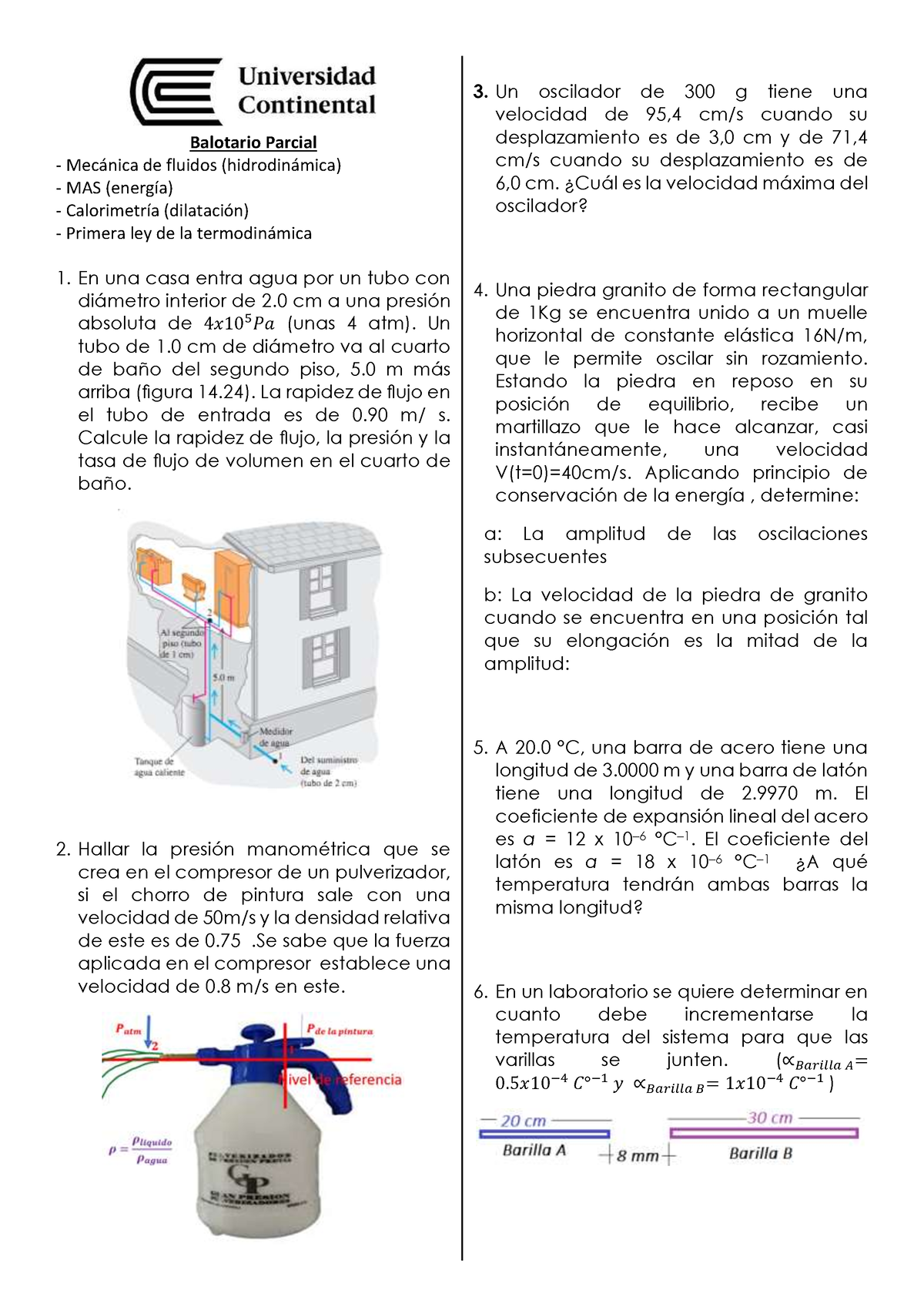 Ejercicios Para Resolver - Balotario Parcial Mec·nica De Fluidos ...