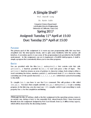 CMPS111-Assgn 1-SP17 - CMPS 111 SPRING 2017 Assignment 1
