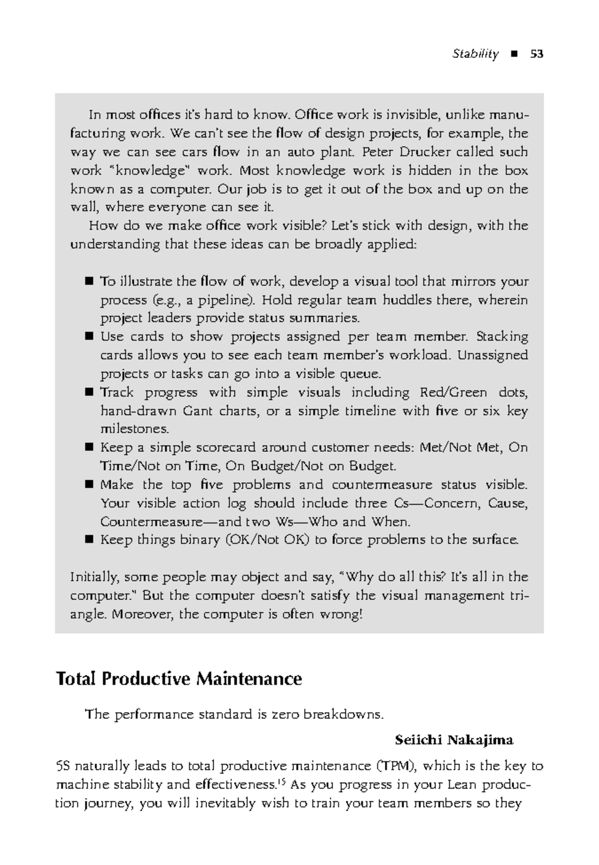 Cápitulo 2 TPM - TFG - Stability 53 Total Productive Maintenance The ...