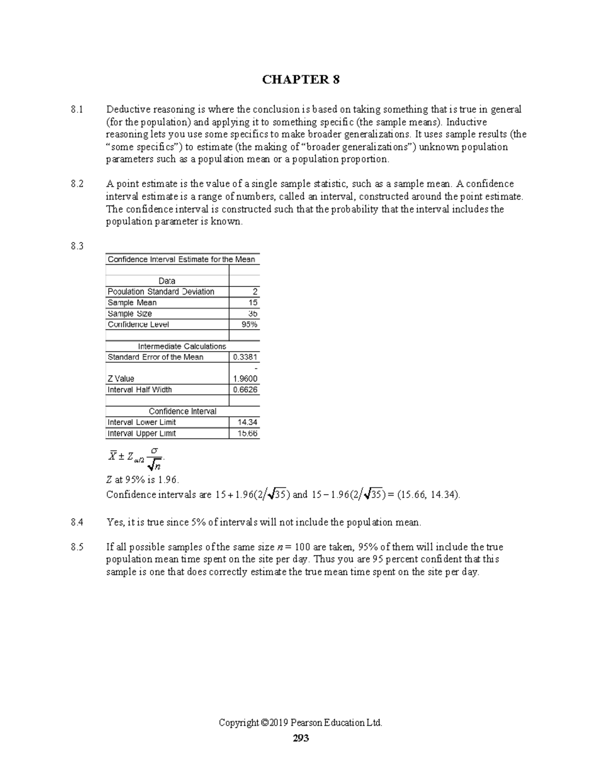Bbs14ege ISM CH08 13456 Copyright ©2019 Pearson Education Ltd. 293