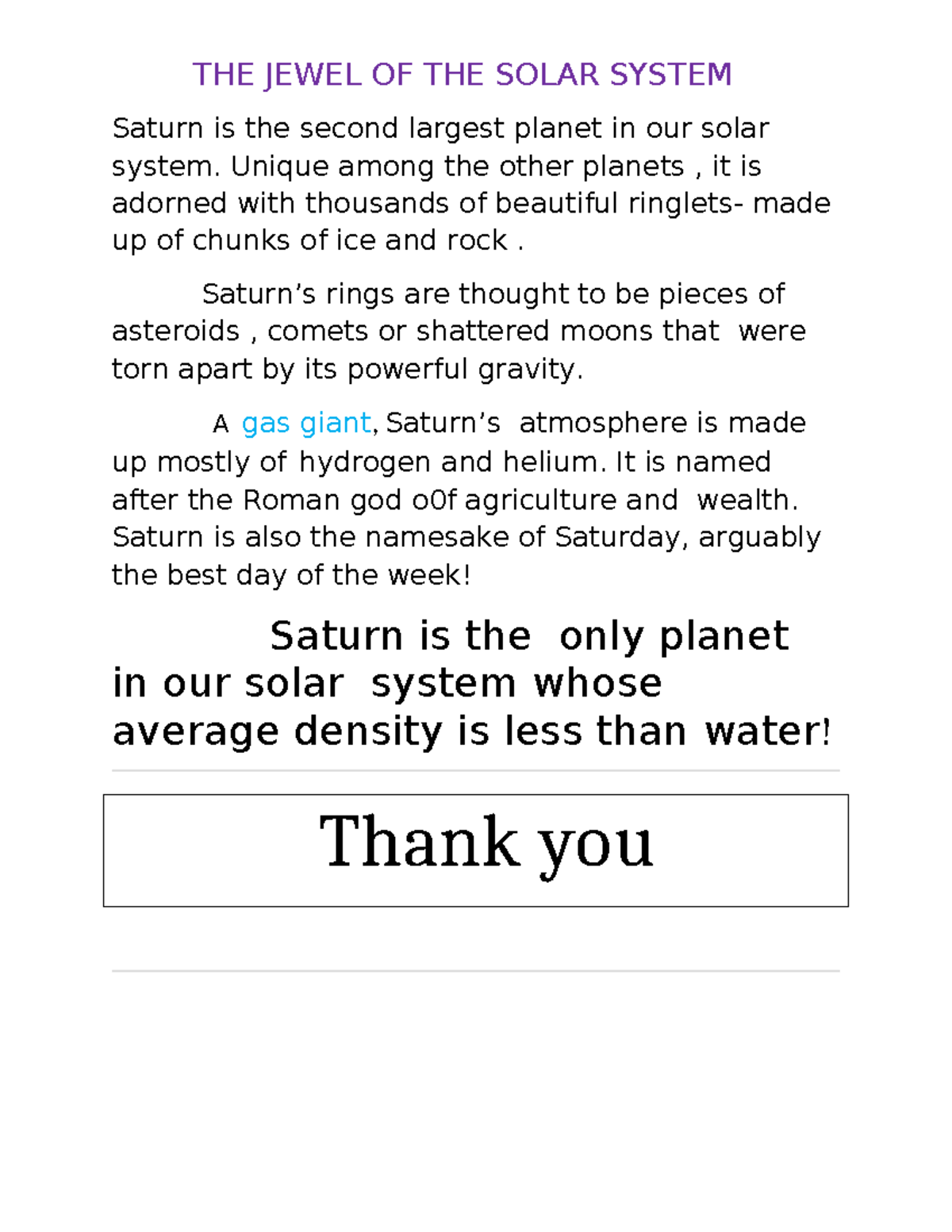 Second Largest Planet In Our Solar System